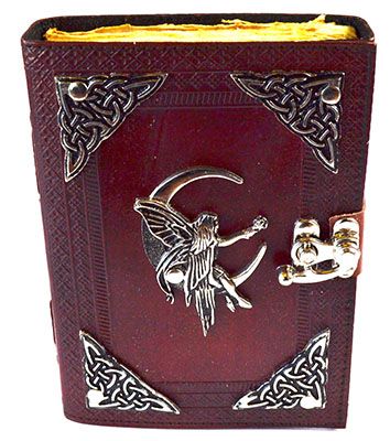 Fairy Leather Journal with Aged Paper & Latch – 4 1/2″ x 6 1/2″, Unlined