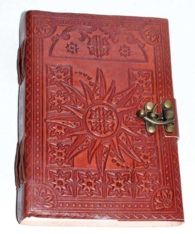 5" x 7" Sun leather journal w/ Latch