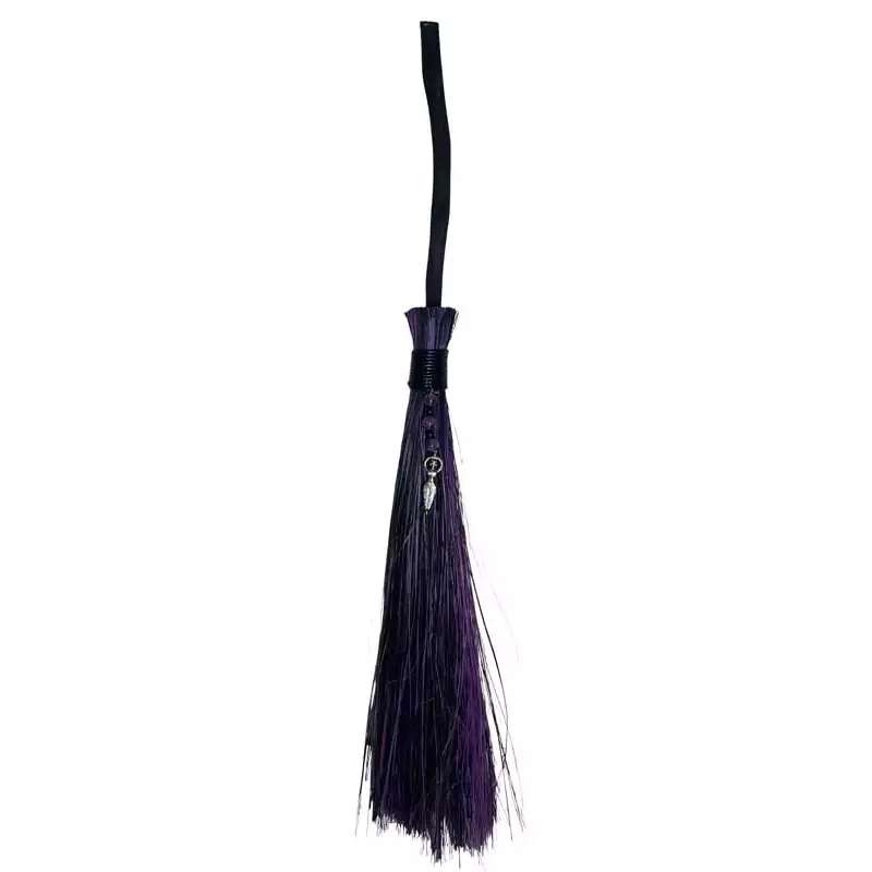 21" Goddess Black & Purple Besom Broom