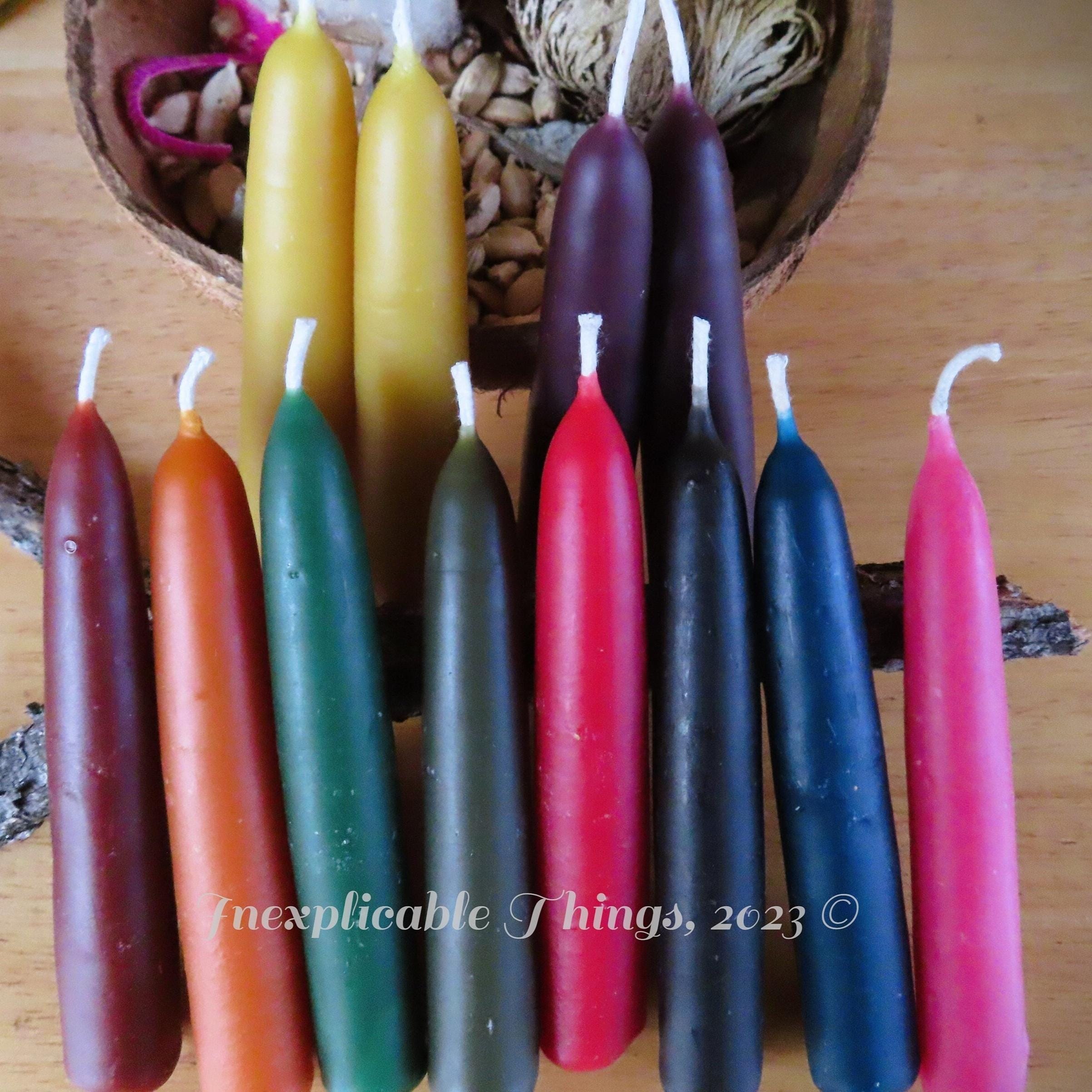 Hand Dipped Beeswax Spell Candles: Ritual Chime Candles (Set of 2)