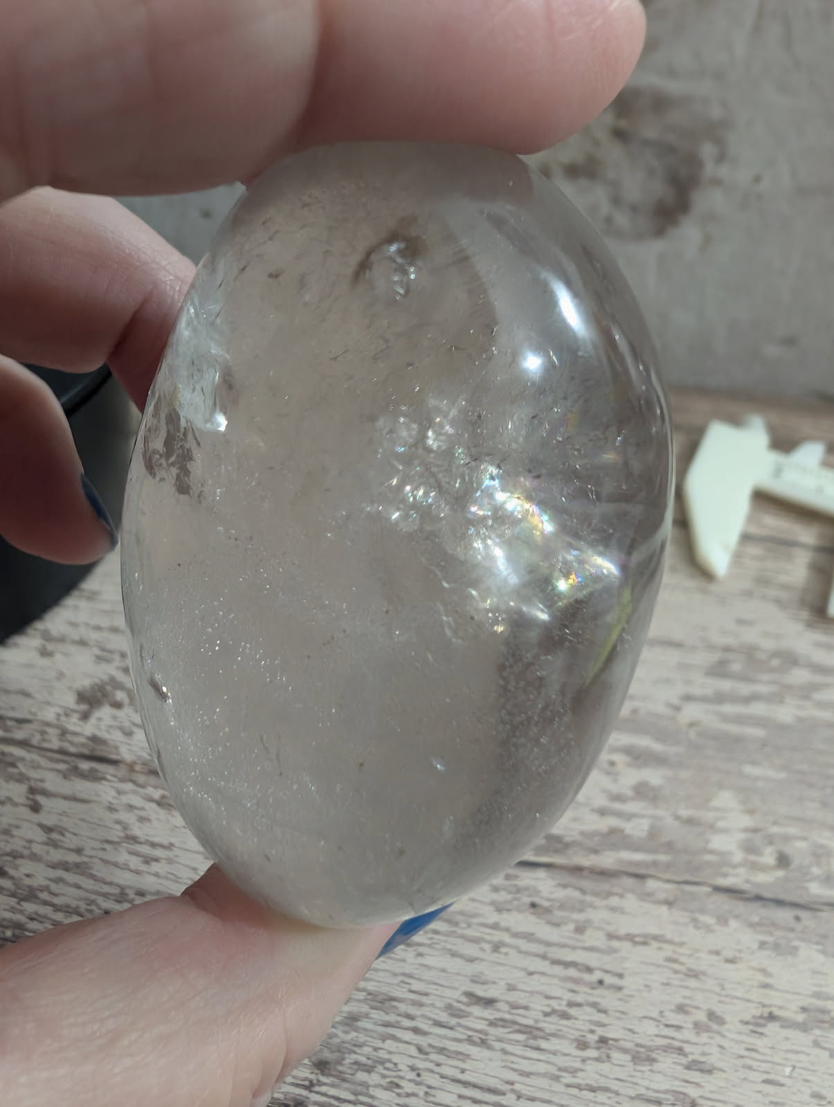 Clear Quartz large palm stone