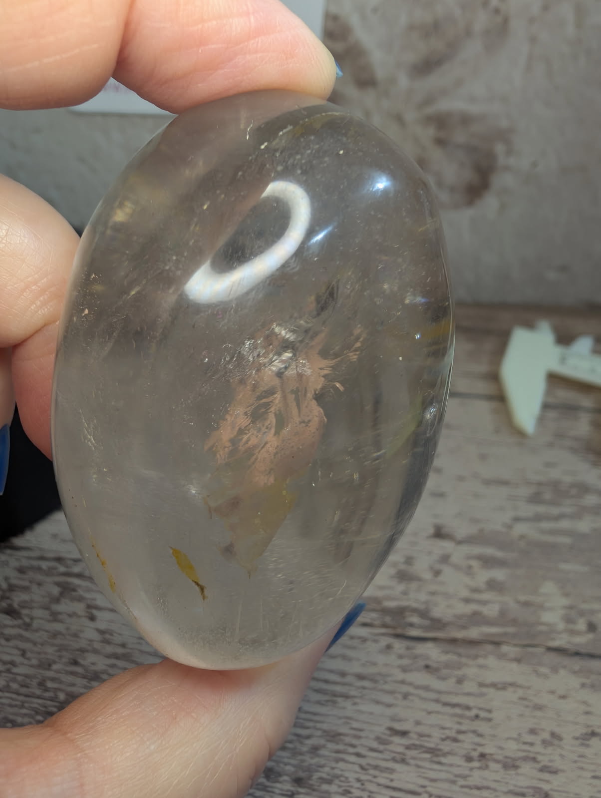 Clear Quartz large palm stone