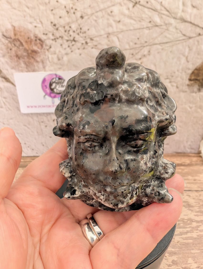 Emberlite Medusa carving.