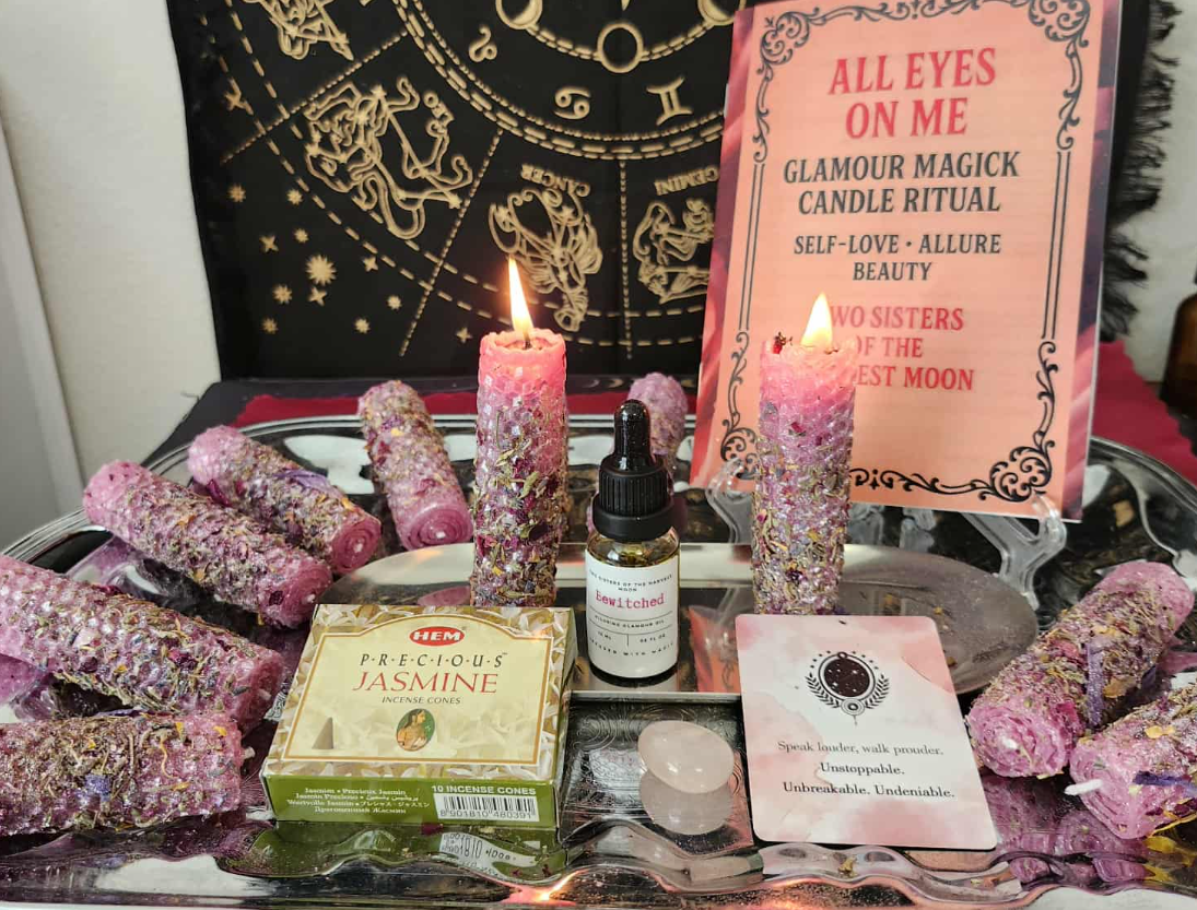 All Eyes On Me Glamour Ritual Kit for Radiance & Confidence - Crafted for Attention, Allure and Romantic Power