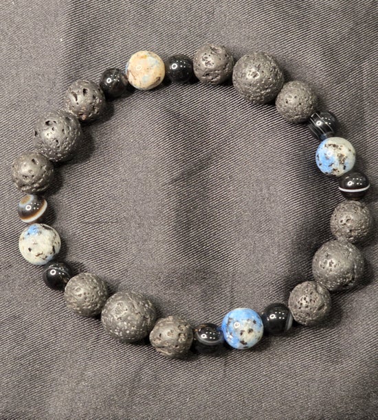 Black Agate/ K2 Jasper/ Lava Rock