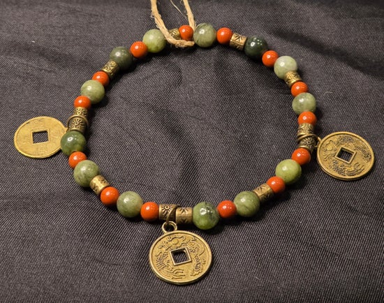 Green Jade/ Red Jasper