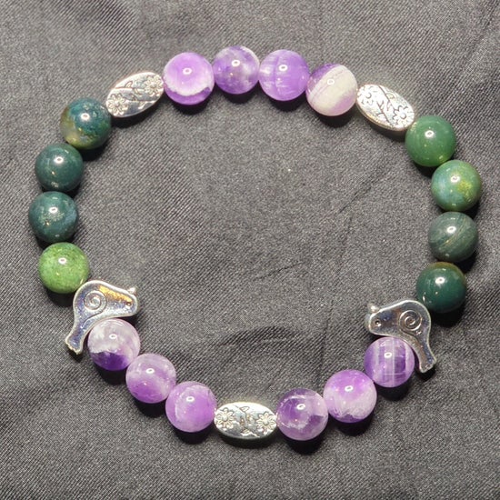 Chevron Amethyst/ Moss Agate