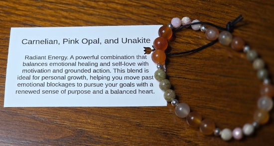 Carnelian/ Pink Opal/ Unakite