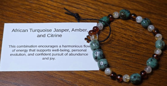 African Turquoise Jasper/ Amber/ Citrine