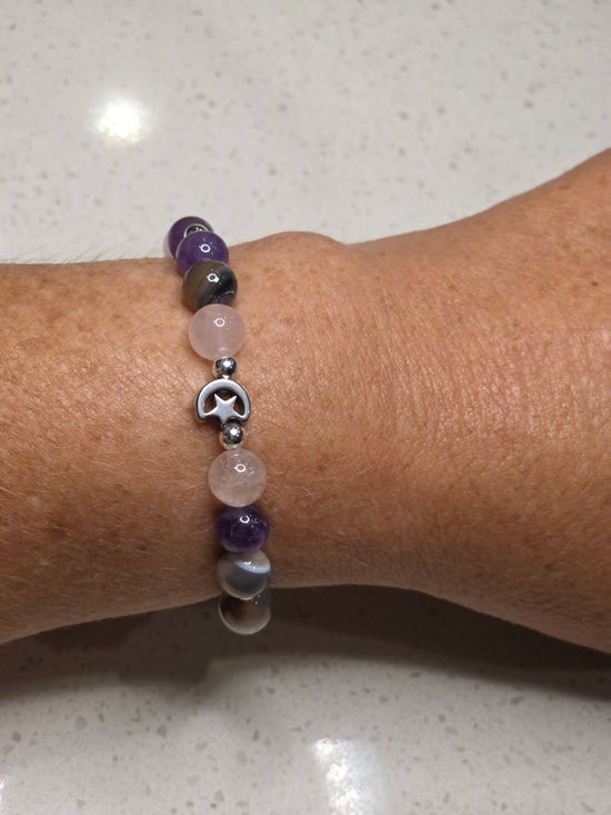 Amethyst/ Botswana Agate/ Rose Quartz