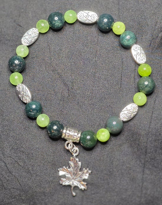 Moss Agate/ Olivine (Peridot)