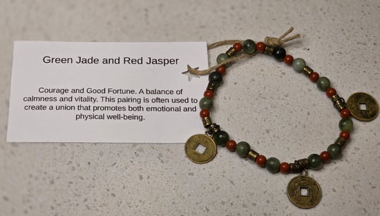 Green Jade/ Red Jasper