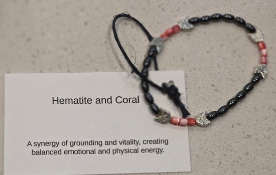 Coral/ Hematite