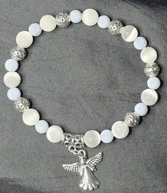 Blue Chalcedony/ Selenite