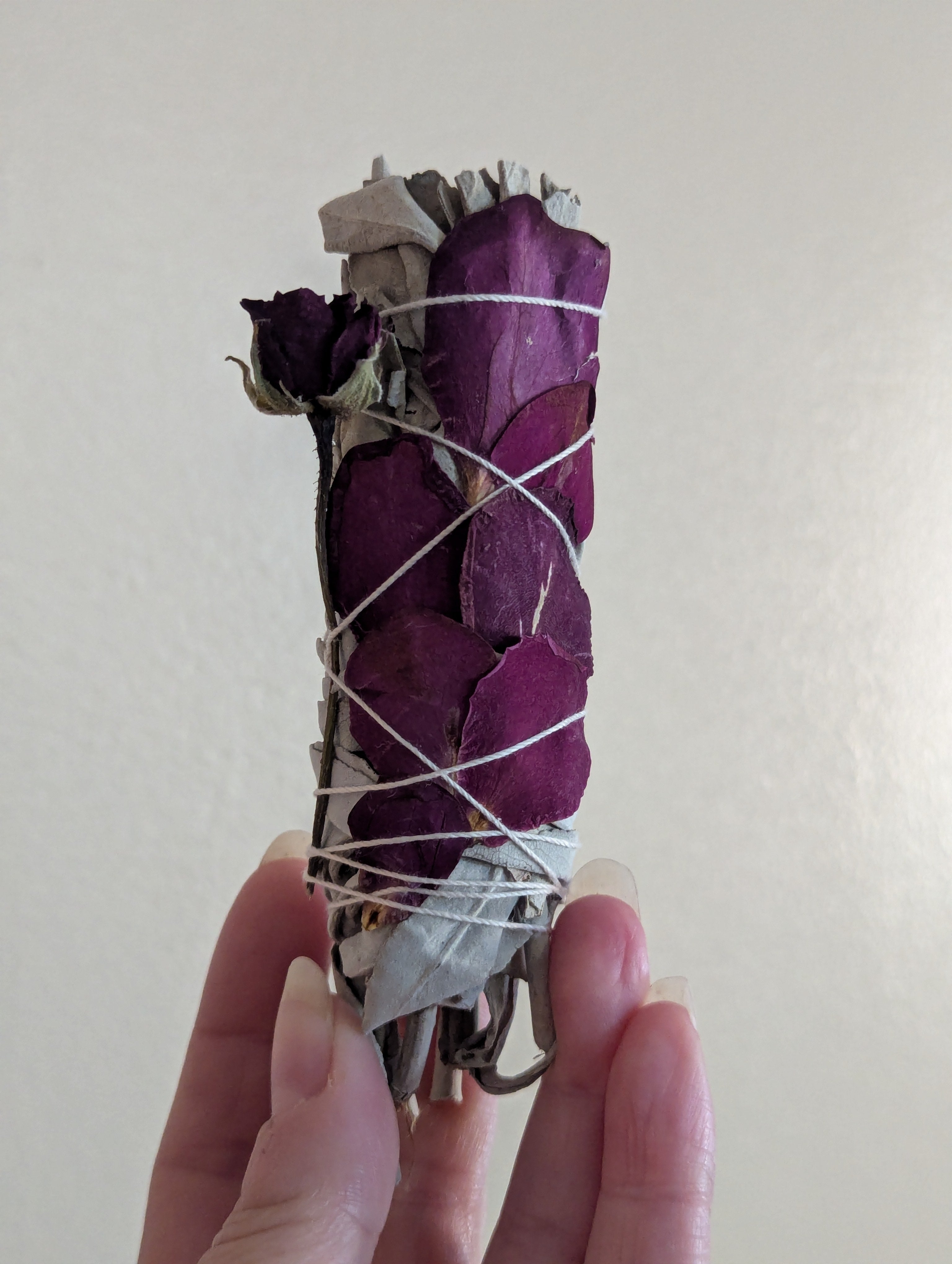 Sage and Rose Smudge Bundle | Energy Cleansing Ritual