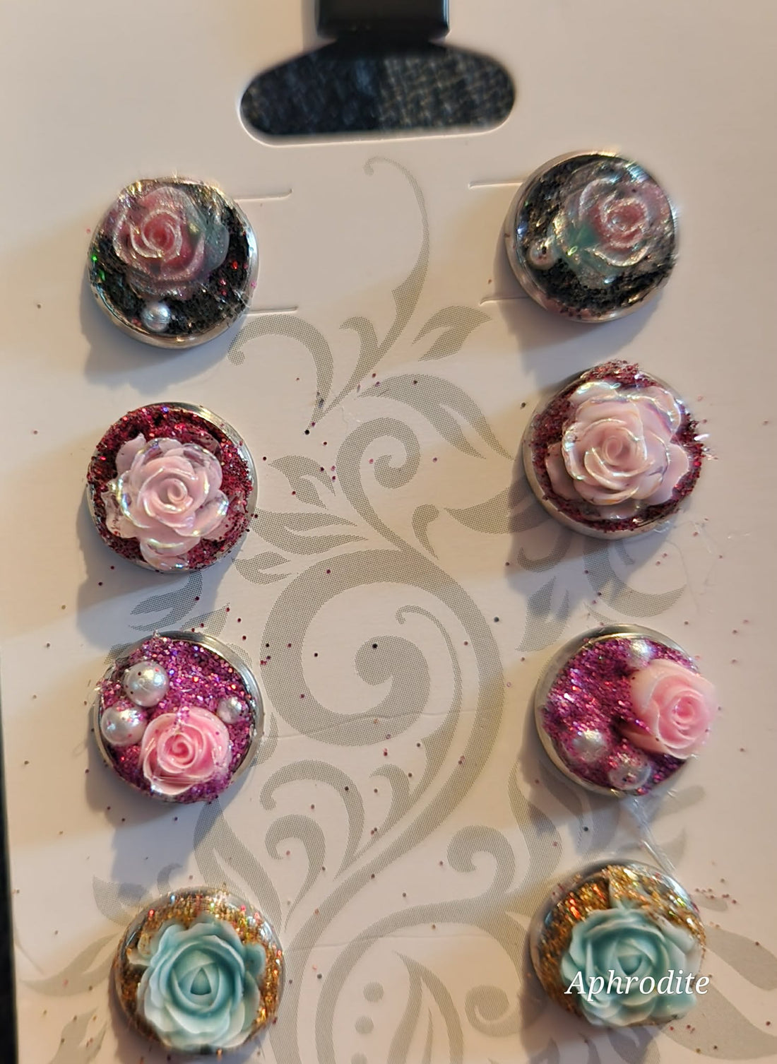 floral post/stud earrings