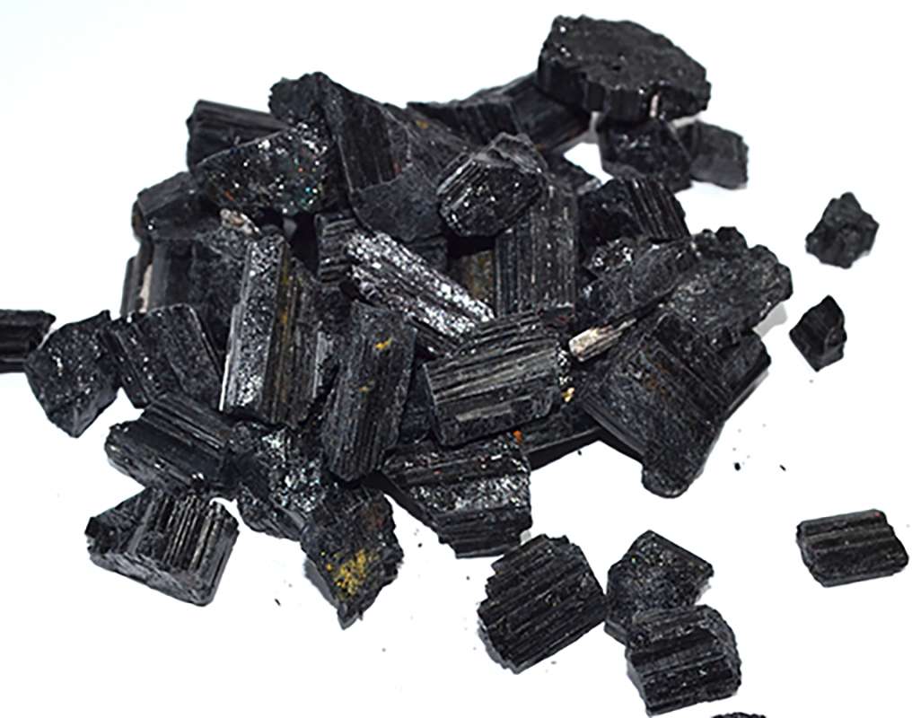 1 lb Tourmaline – Black, Medium – Raw Bulk Stones
