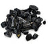 Medium raw black tourmaline schorl stones in bulk — natural rough dark crystal pieces for protection grids and grounding practice.