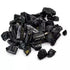 Medium raw black tourmaline schorl stones in bulk — natural rough dark crystal pieces for protection grids and grounding practice.