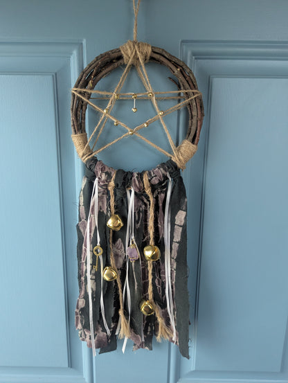 Maple Branch Hearth Keeper Witch Bells with Amethyst