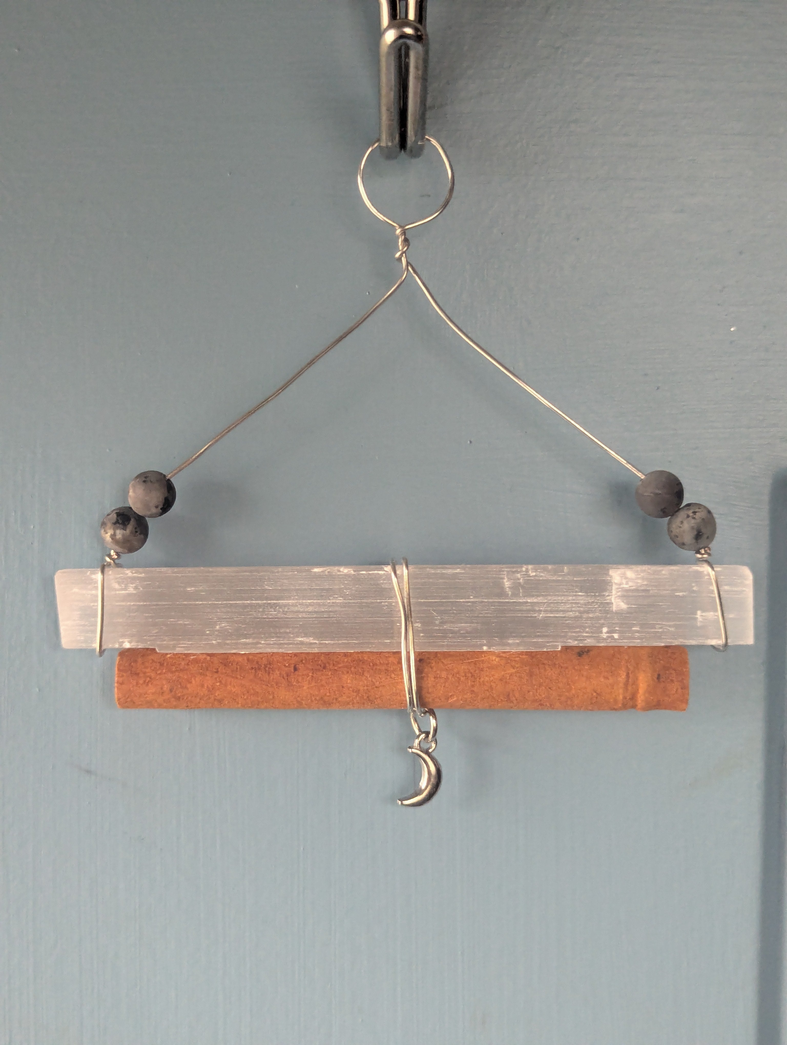 Labradorite with moon charm