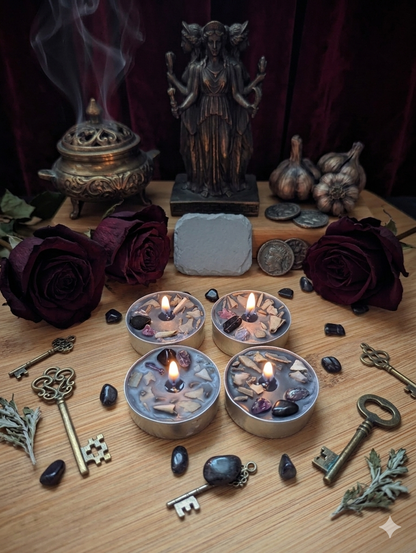 The Unbound Duo | Hecate &amp; Lilith Ritual 6 Piece Candle Set |