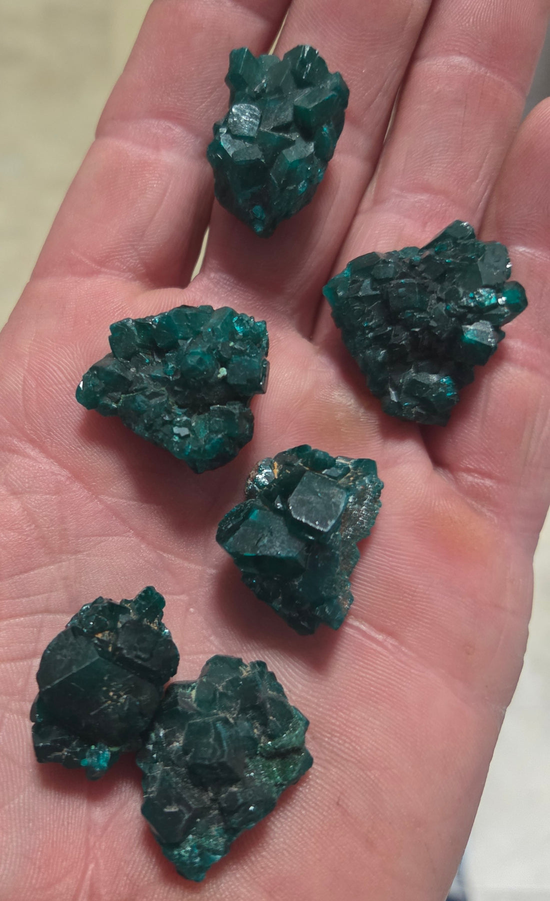Dioptase crystals