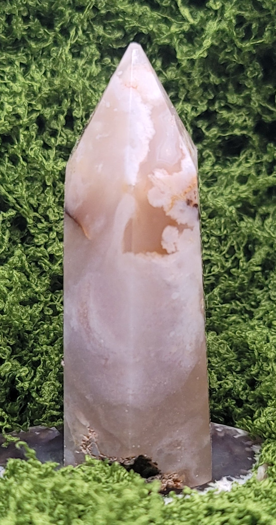 3" Flower Agate Tower