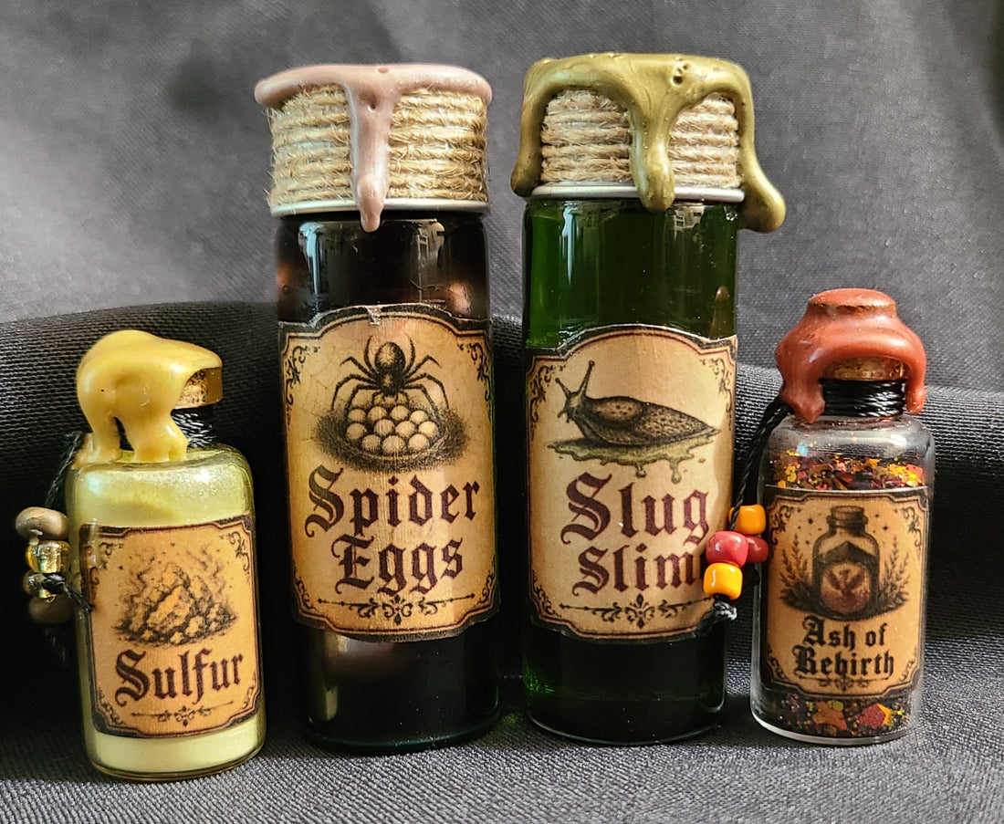 Cabinet of Curious Ingredients Set IV - Decorative Potion Bottles