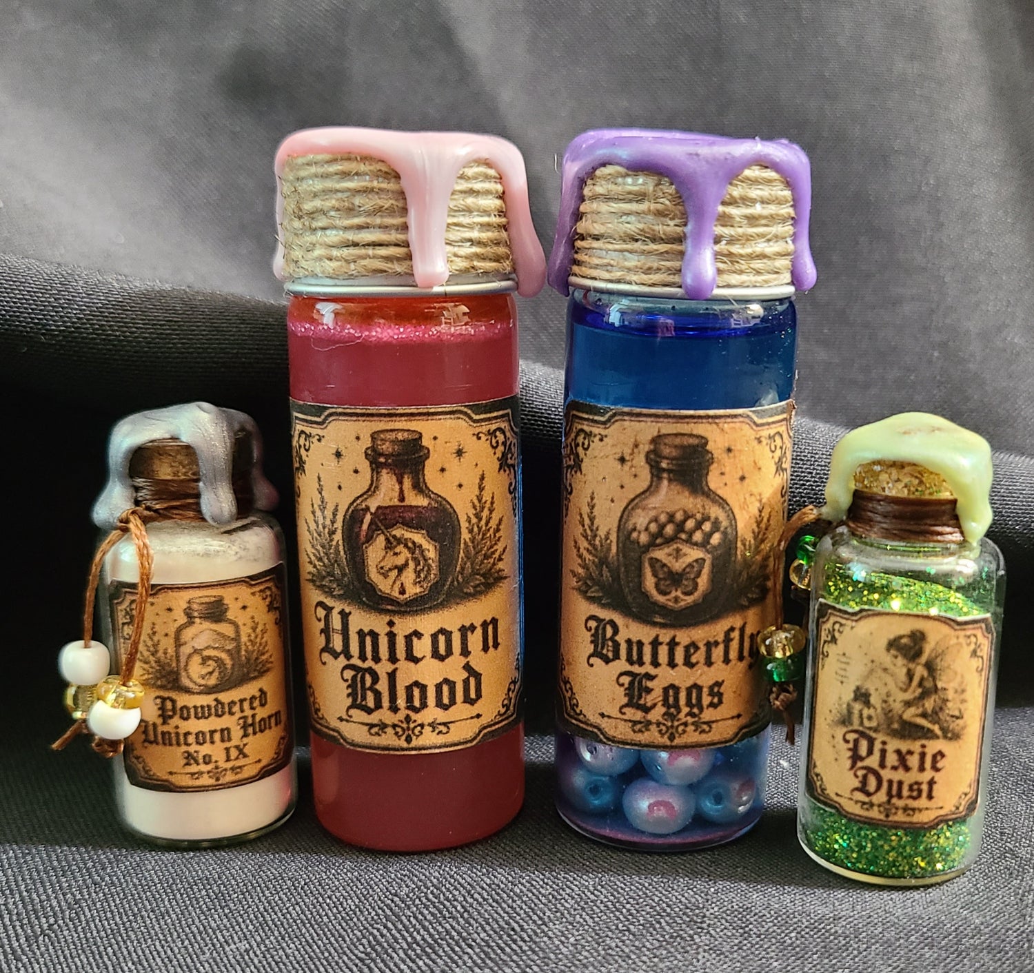 Cabinet of Curious Ingredients Set III - Decorative Potion Bottles