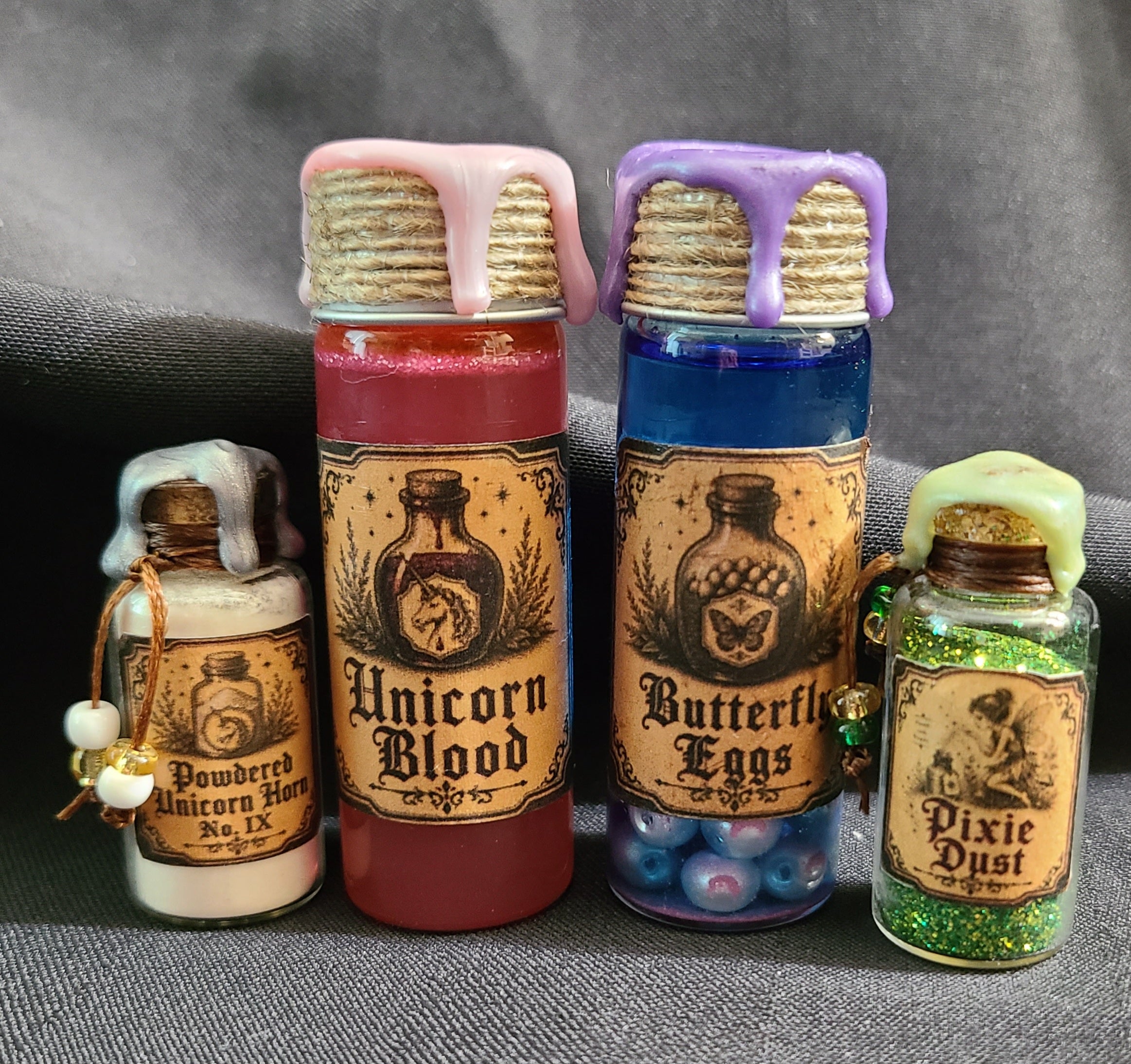 Cabinet of Curious Ingredients Set III - Decorative Potion Bottles