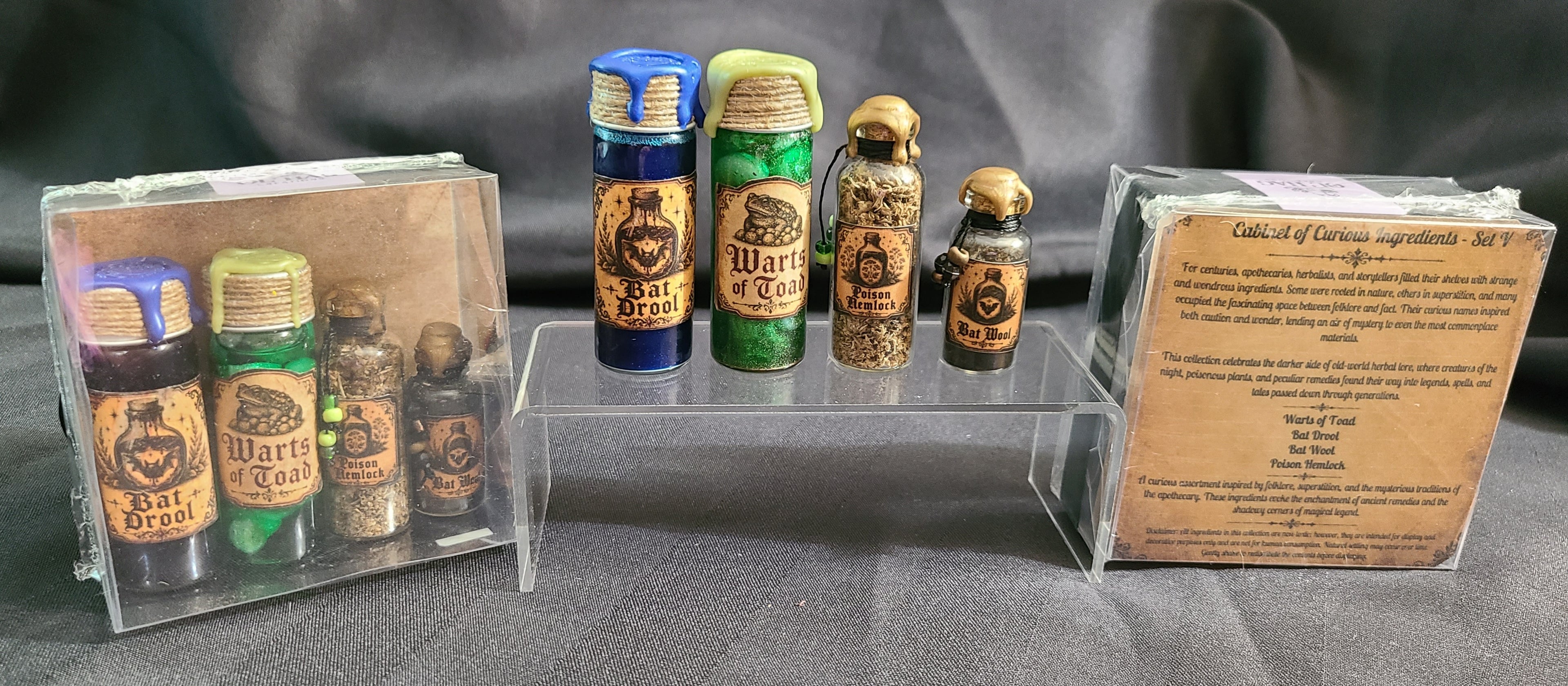 Cabinet of Curious Ingredients Set V - Decorative Potion Bottles