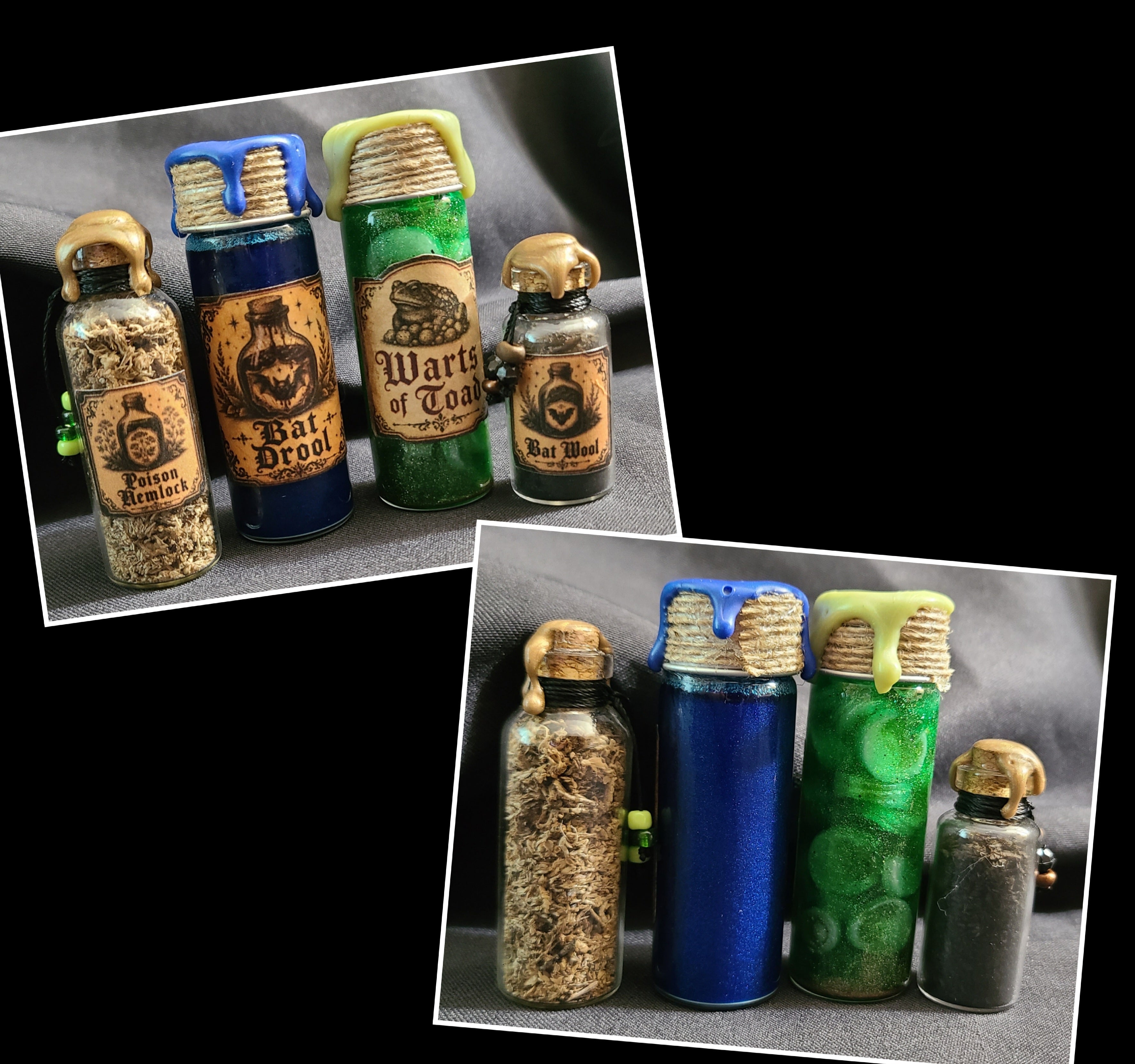 Cabinet of Curious Ingredients Set V - Decorative Potion Bottles