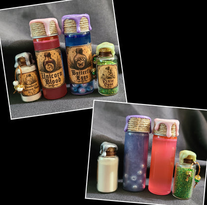 Cabinet of Curious Ingredients Set III - Decorative Potion Bottles