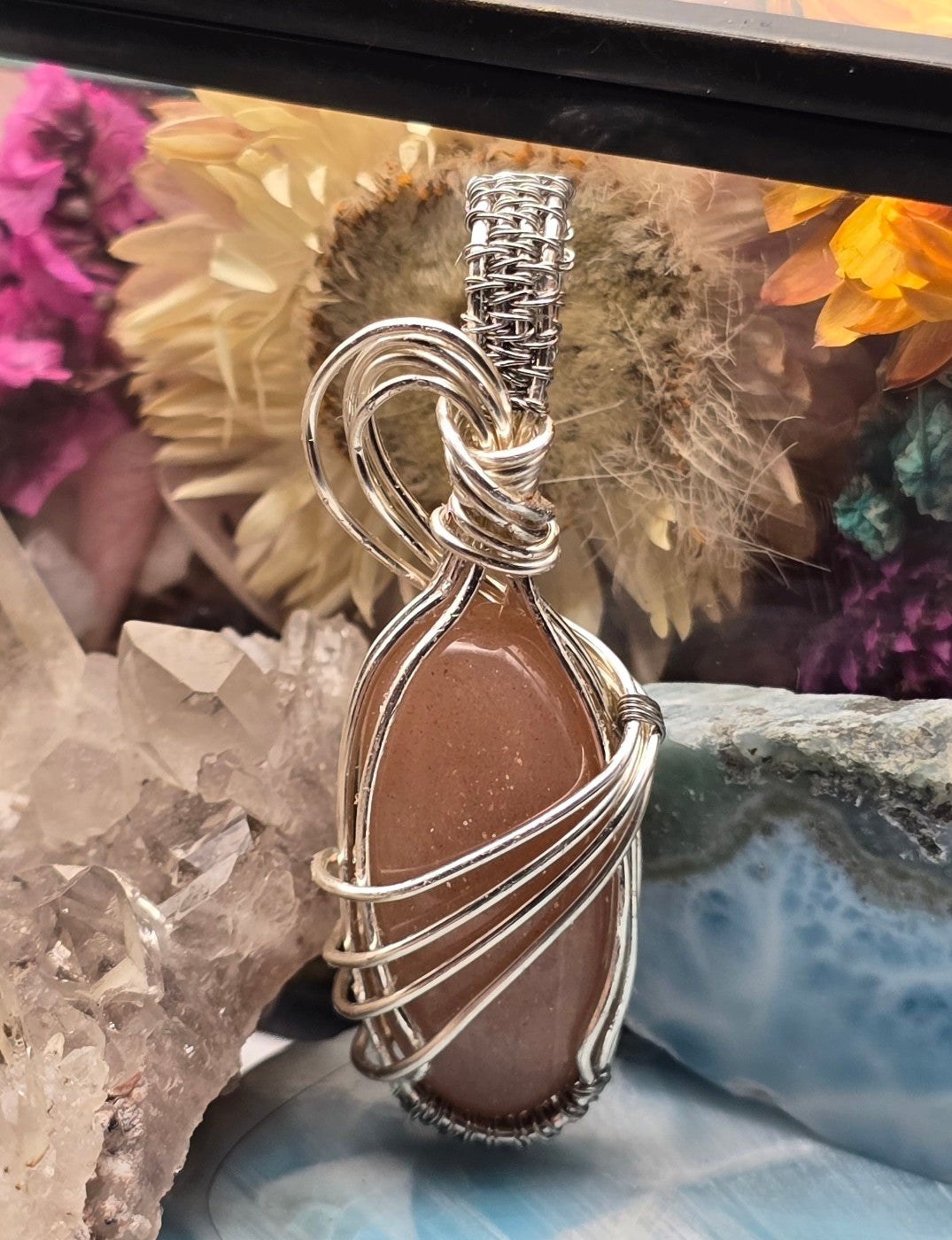 Peach Moonstone Pendant