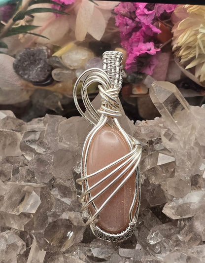 Peach Moonstone Pendant