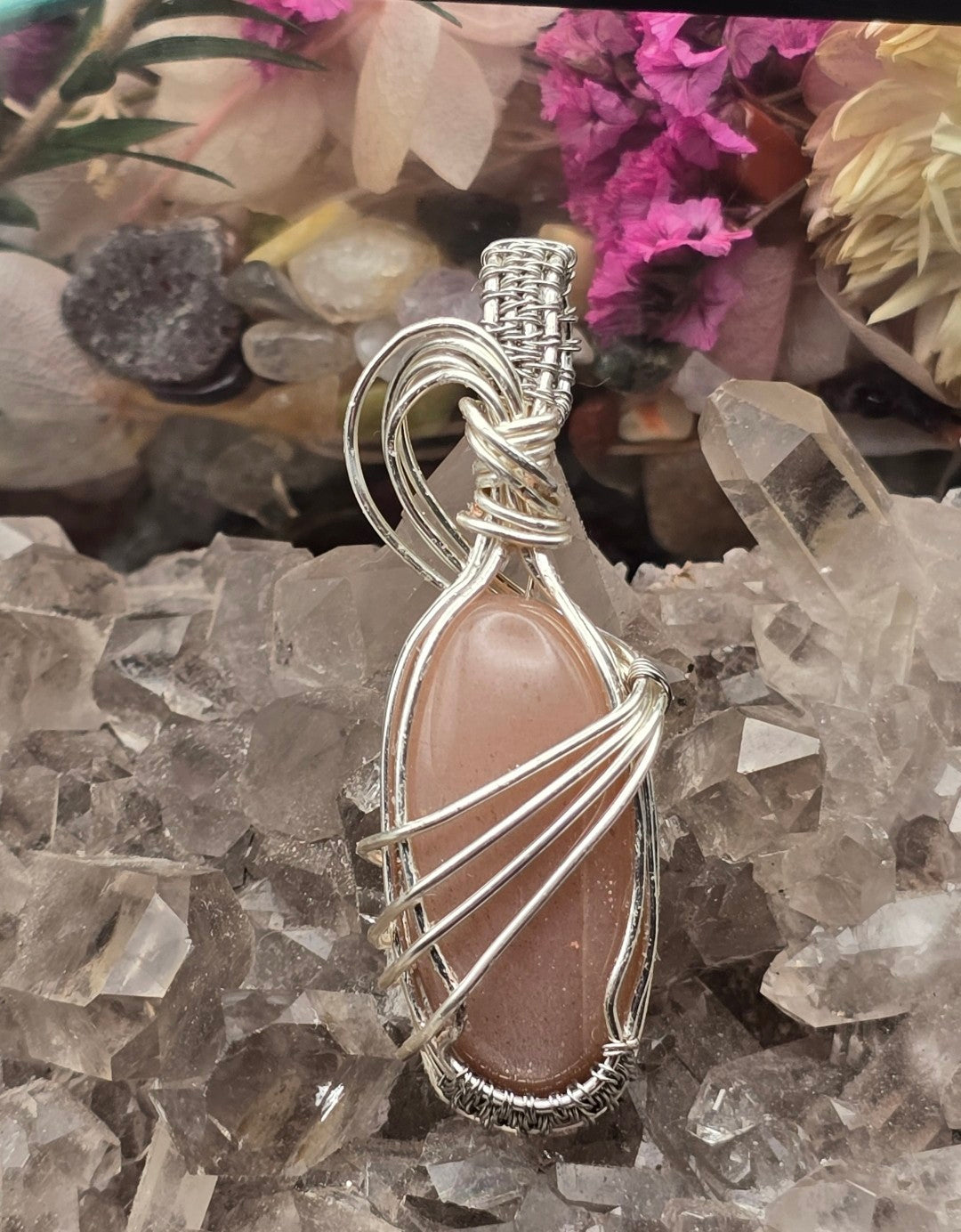 Peach Moonstone Pendant