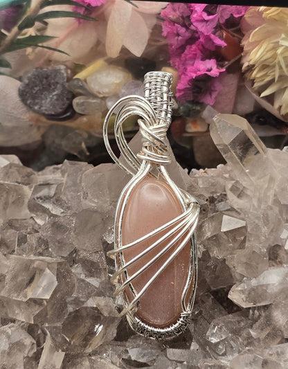 Peach Moonstone Pendant