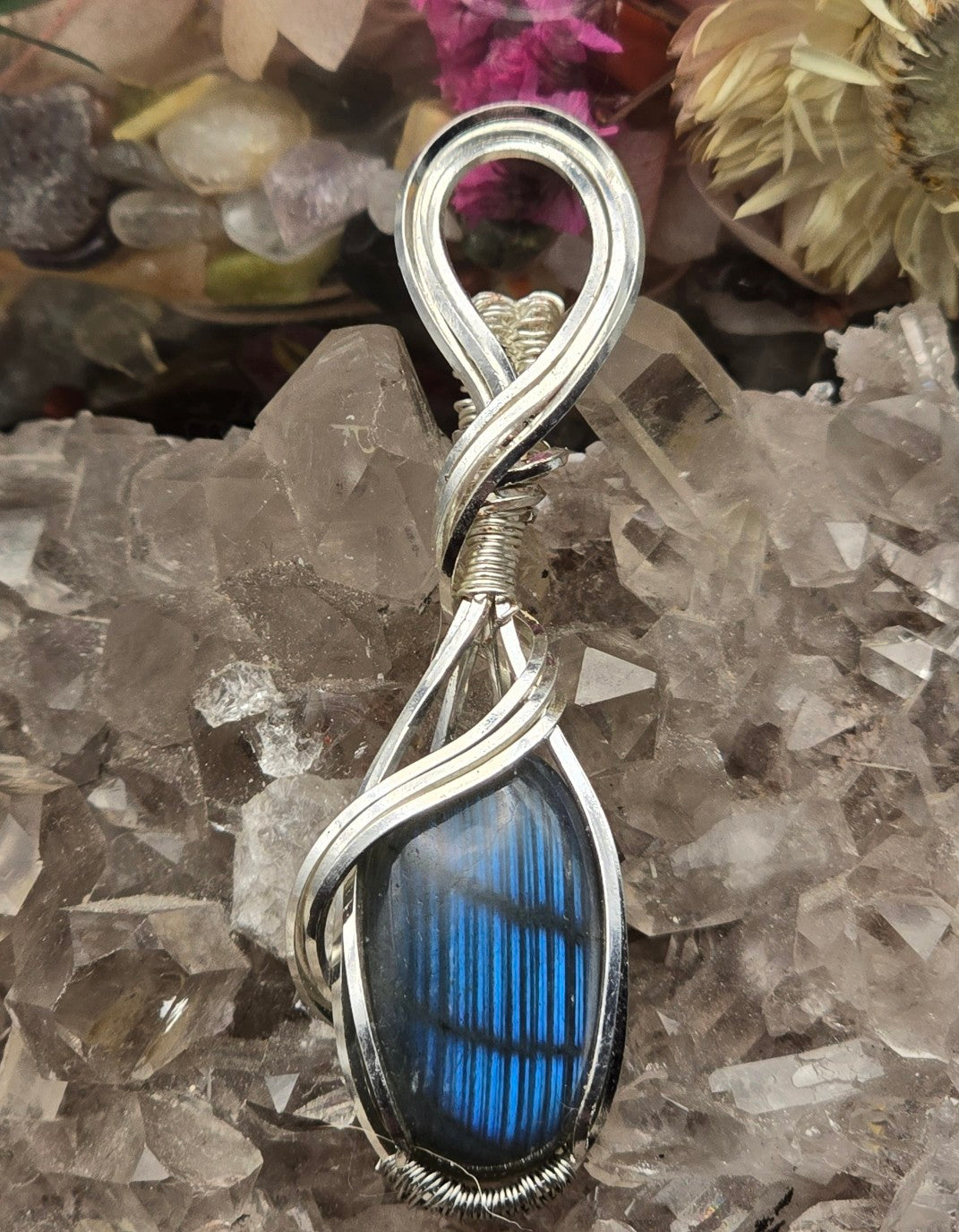 High Blue Flash Labradorite Pendant