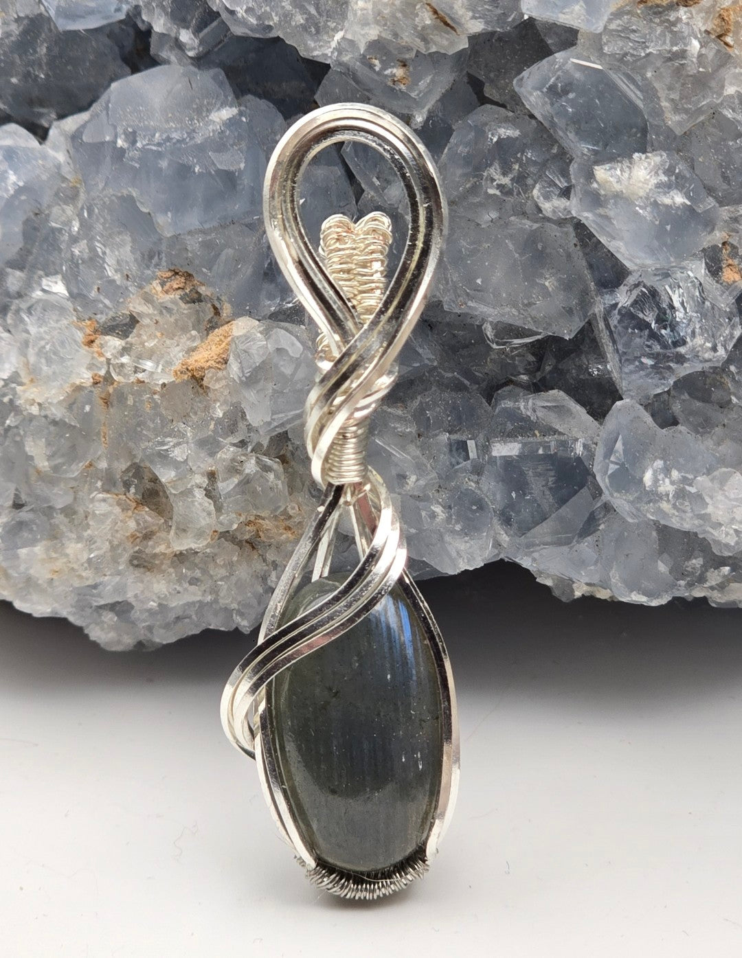 High Blue Flash Labradorite Pendant