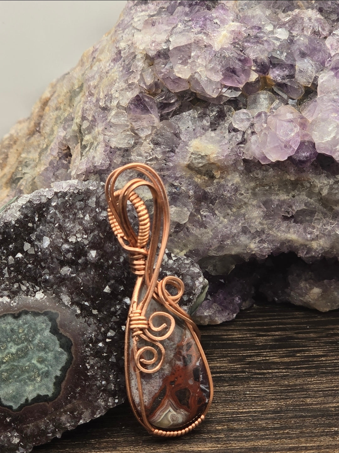 Crazy Lace Agate Pendant