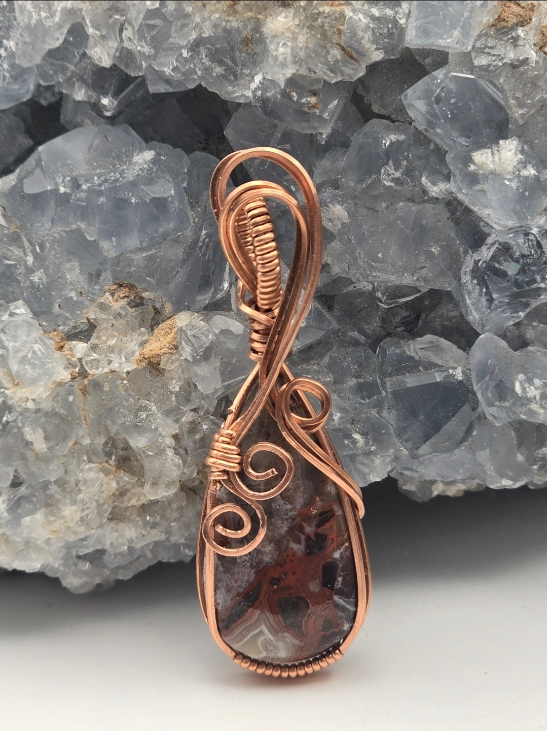 Crazy Lace Agate Pendant