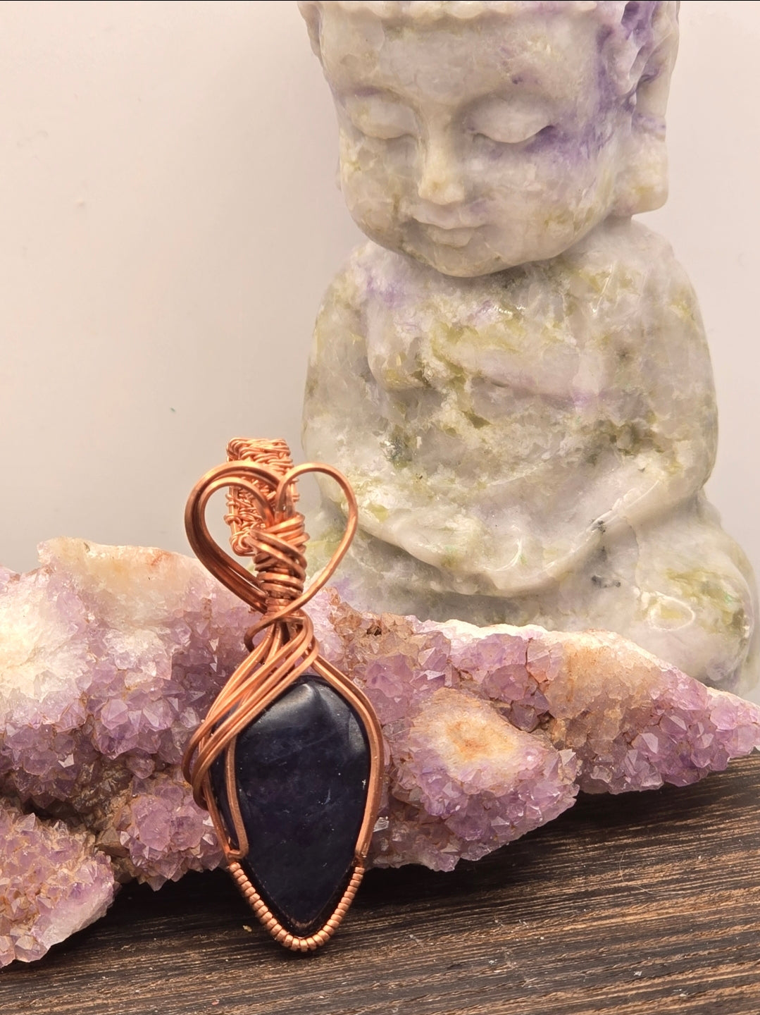 Dark Blue Apatite Pendant