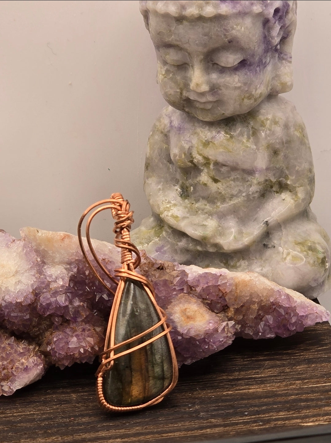 Labradorite Pendant- Orange Flash