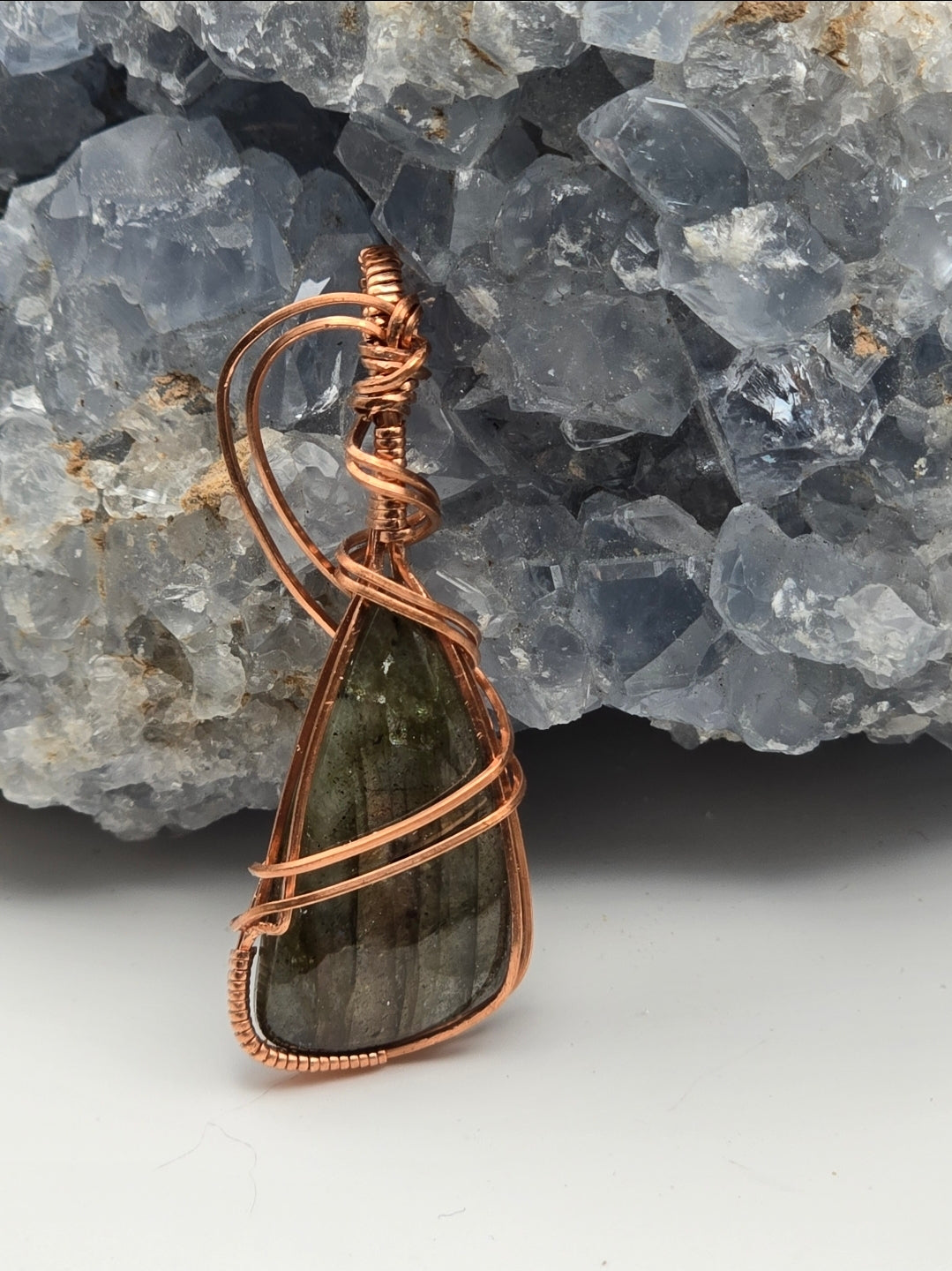 Labradorite Pendant- Orange Flash