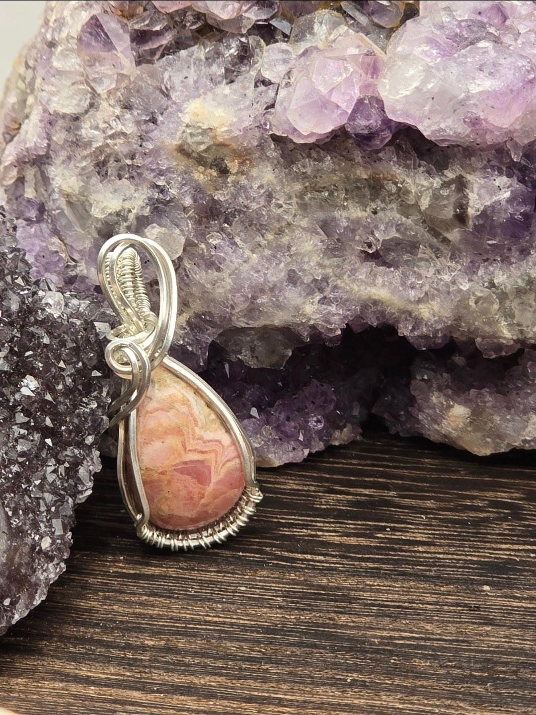 Rhodochroisite 925 Sterling Silver Pendant