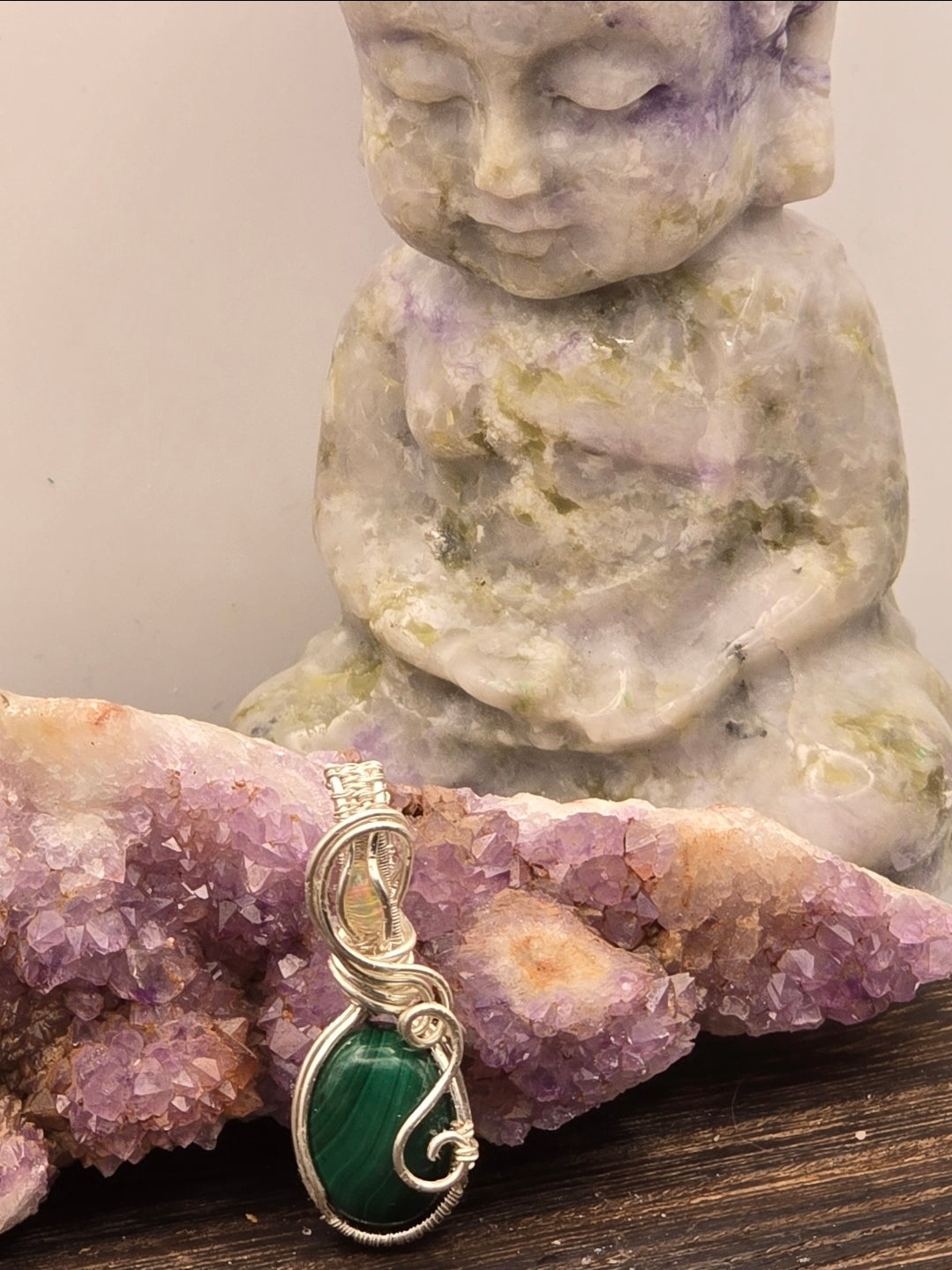 Malachite And Ethiopian Opal Pendant