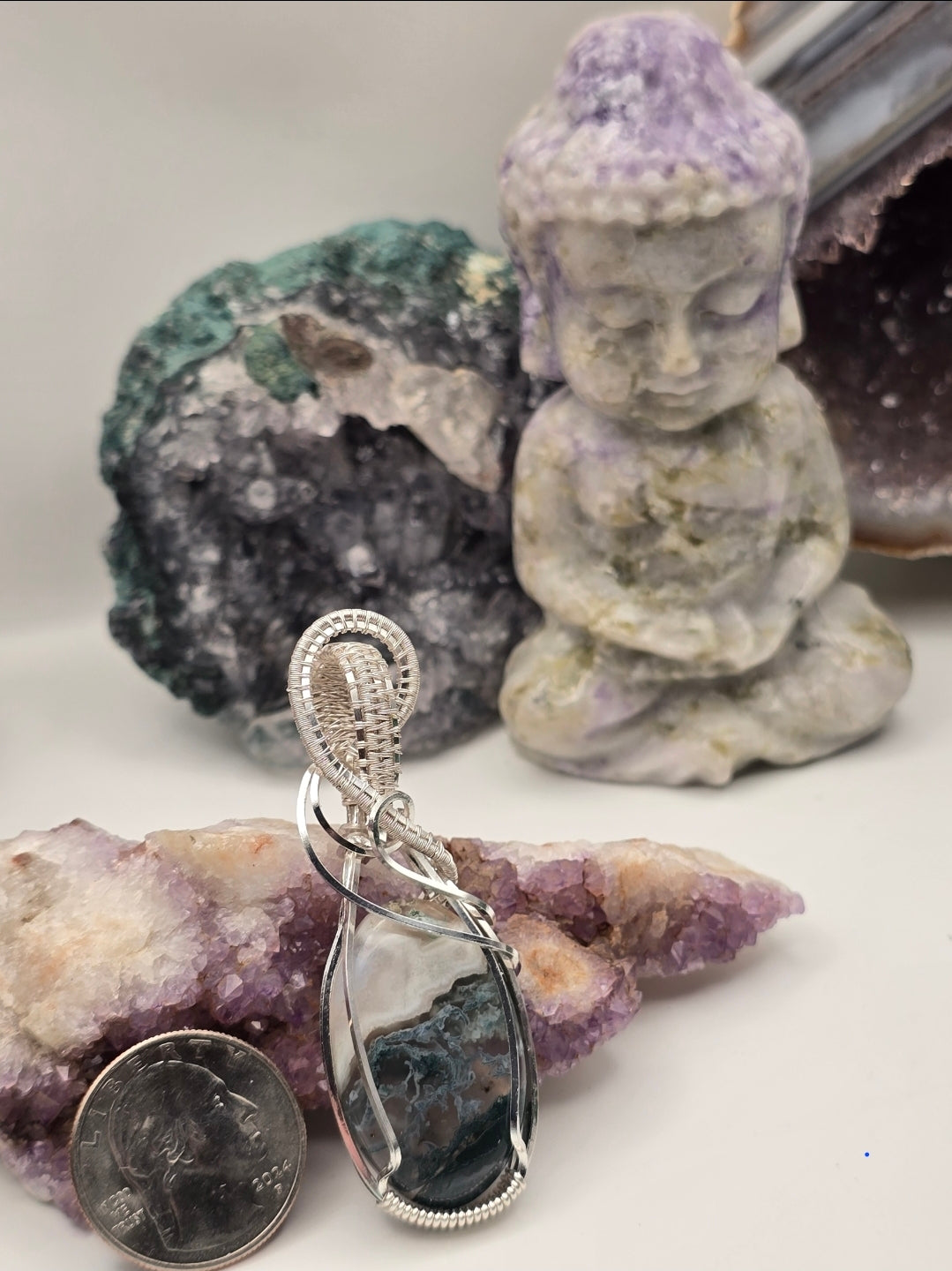 Enchanted Grove Moss Agate Pendant