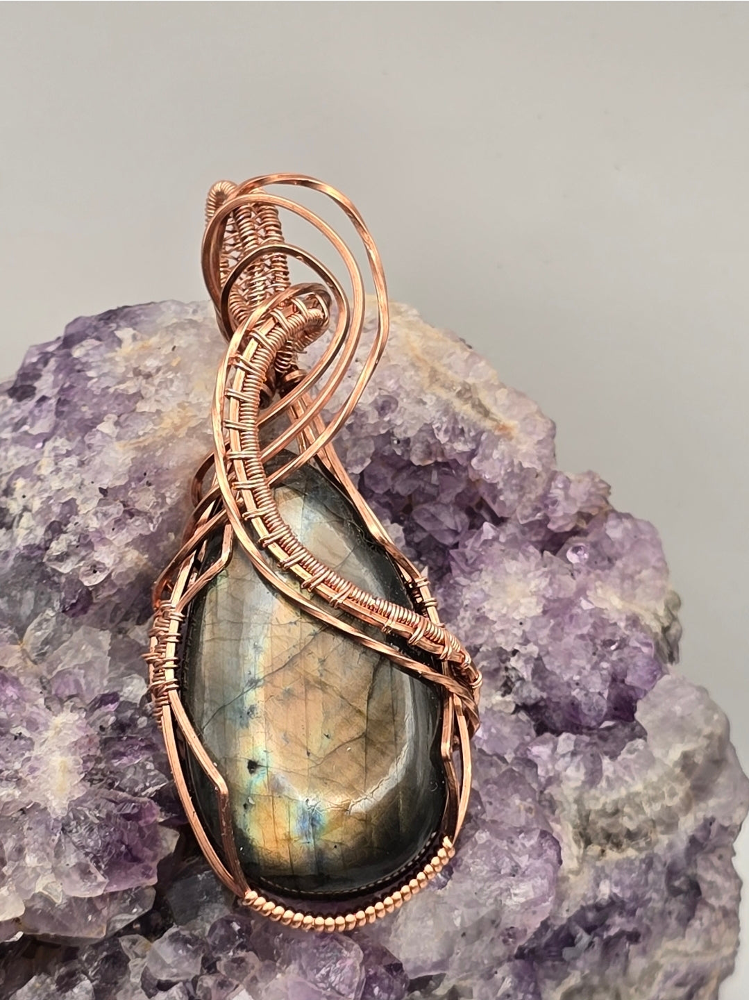 Labradorite Moonflare Teardrop Pendant