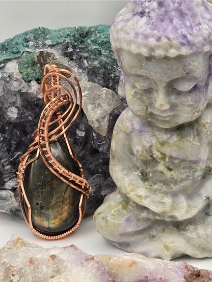 Labradorite Moonflare Teardrop Pendant